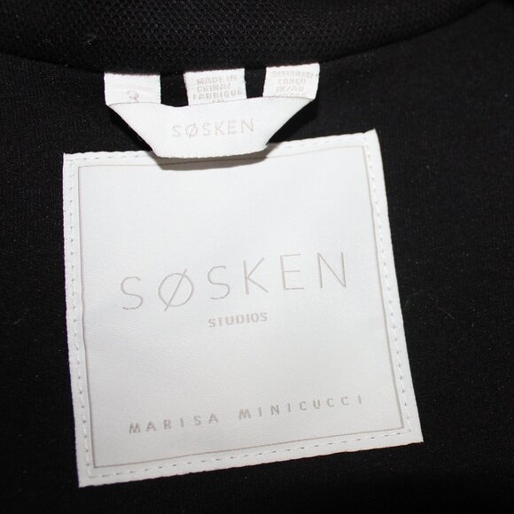 Sosken Studios GOBIN - Neoprene Short Jacket Black open front women's Size 3 - Picture 8 of 9